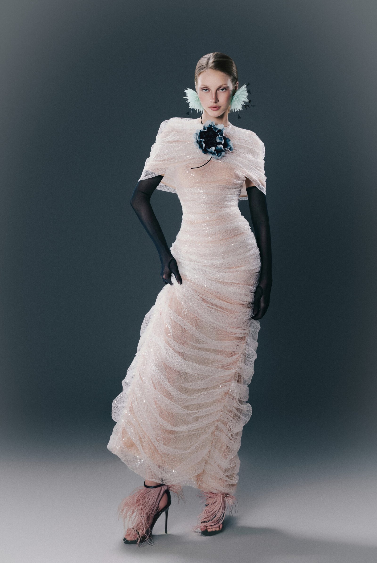 FROZEN SHEER DRESS