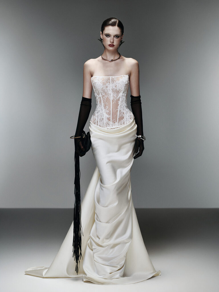WHITE LACE GOWN