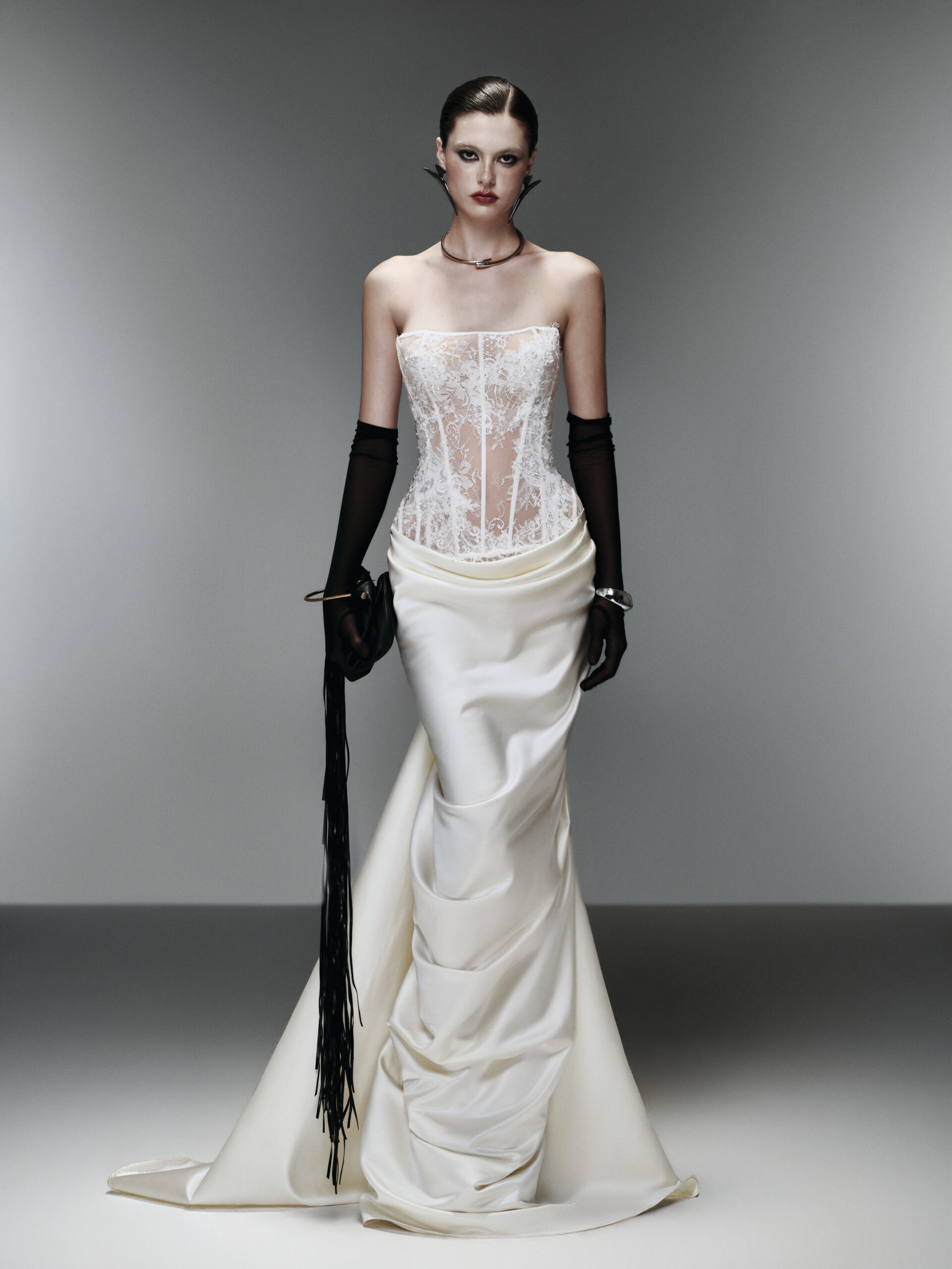 WHITE LACE GOWN