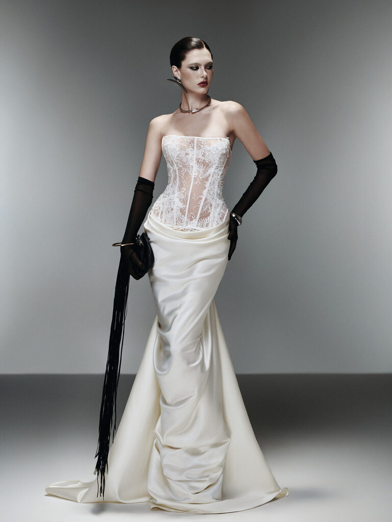 WHITE LACE GOWN