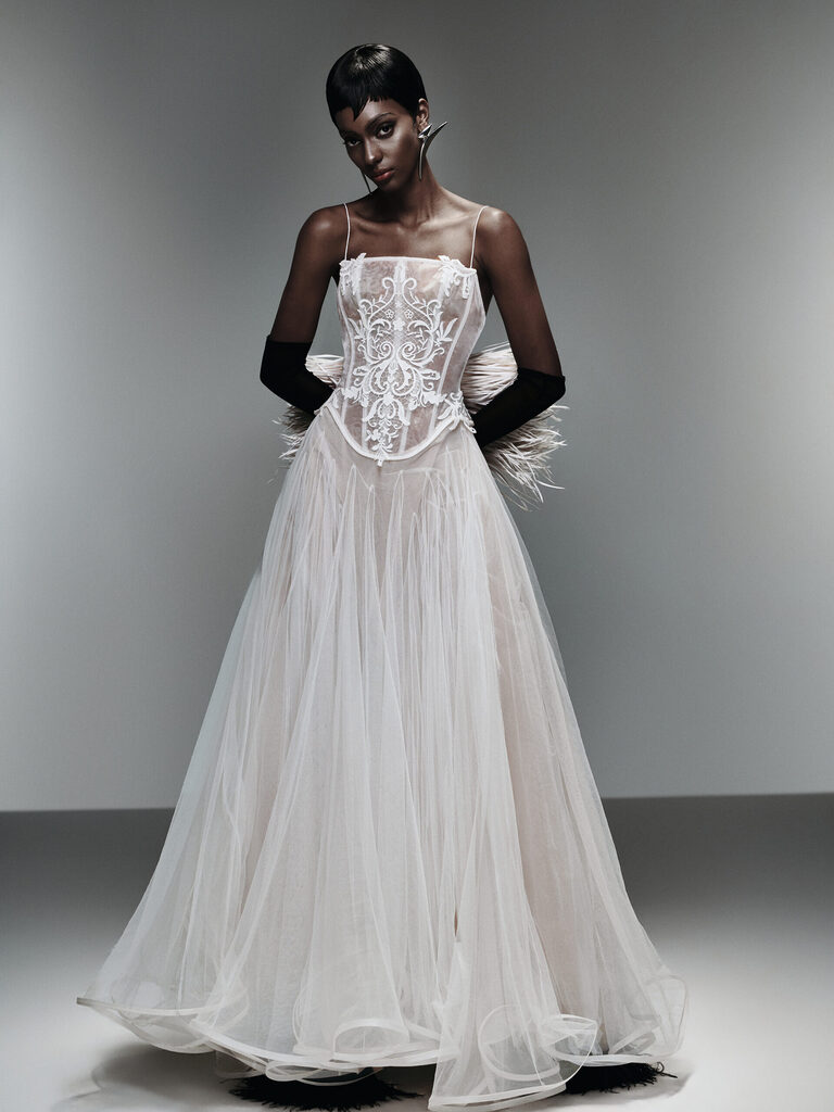 RUFFLE PLEATED WHITE DRESS